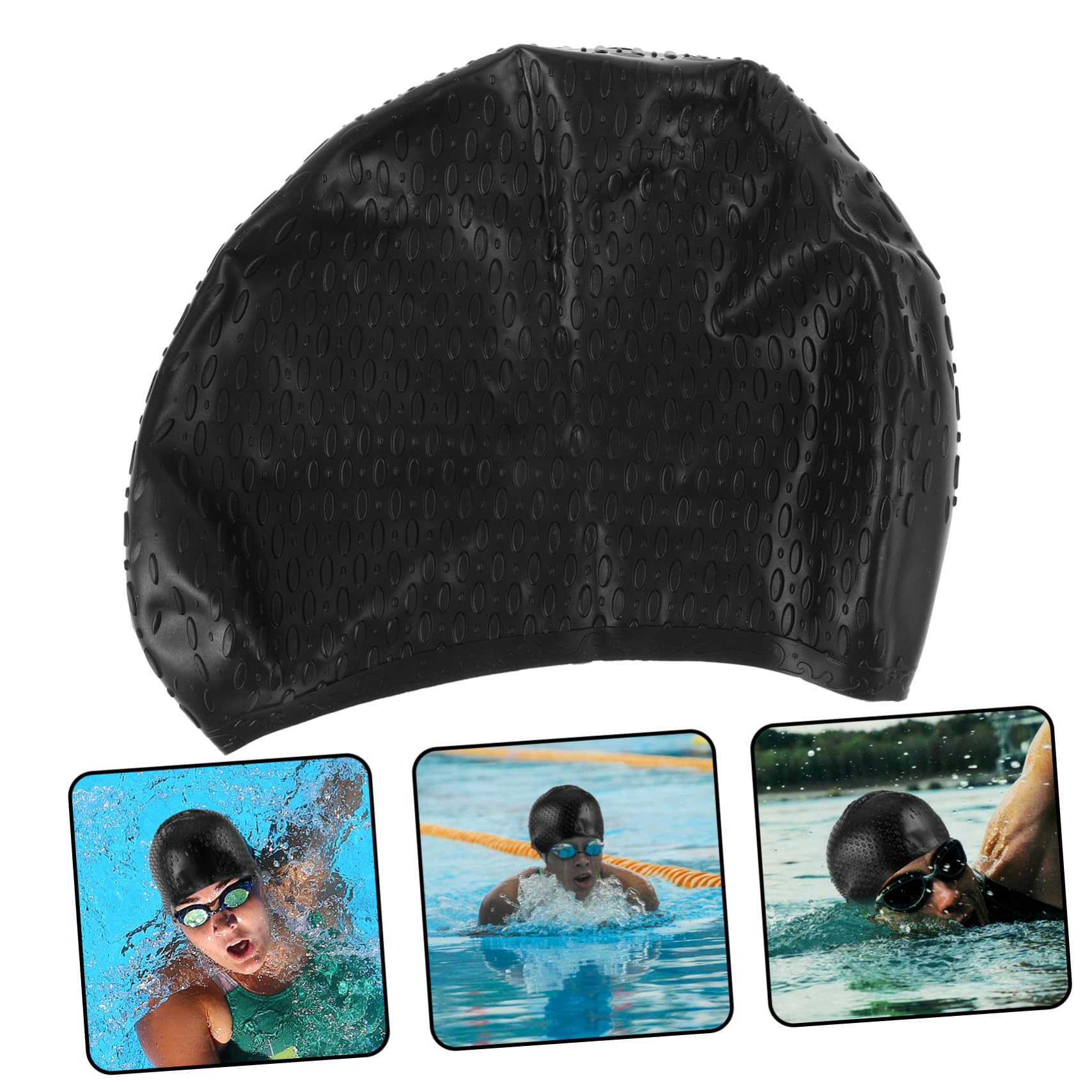 ULTECHNOVO Flexible Silicone Swimming Unique Water Droplets Comfortable Fit and for Competitive and Recreational Swimming