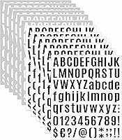 Vista 7 de 1224 calcomanías de letras, 12 hojas de calcomanías del alfabeto de 0.8-1.6 pulgadas, calcomanías de vinilo autoadhesivas de números y alfabeto