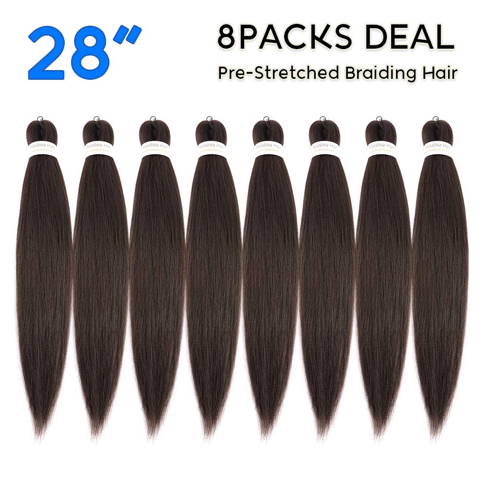 Buy PreStretched Braiding Hair 28"8 Packs Super Long Itch Free Hot