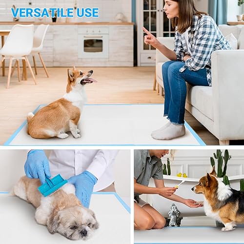 Vista 28 de CalPalmy Ultra Absorbency - Almohadillas de entrenamiento para inodoro de mascotas de 18 x 13 pulgadas, tecnología de bloqueo de humedad que