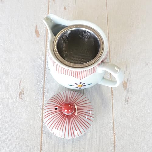 Miniatura 4 de Tetera japonesa para una persona Cerámica 7.8 fl oz Arita Imari Vajilla Hecho en Japón Porcelana Tetera Aka-Tokusa