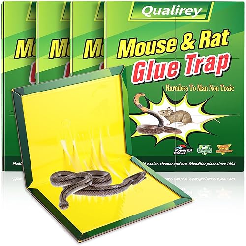 Qualirey 4 Pack Large 13" x 21" Snake Trap Glue