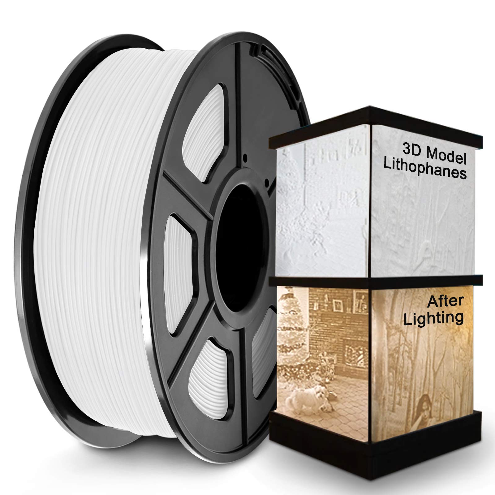 SUNLUPLA 3D Printer Filament, 1.75 PLA Filament Dimensional Accuracy +/- 0.02 mm, 1 kg Spool, 1.75mm 1.75 PLA Filament