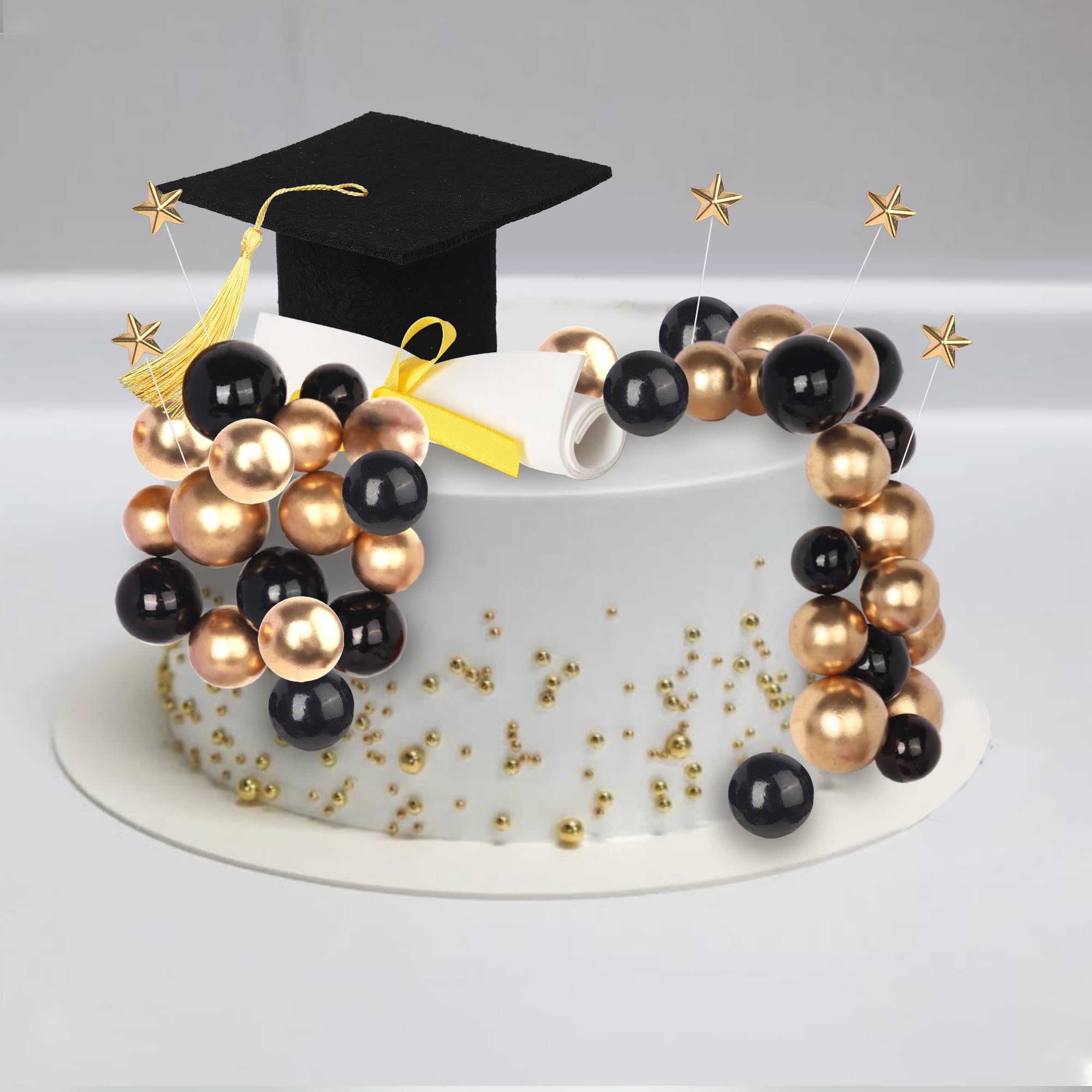 Arthsdite 1 Décoration De Gâteau « So Proud Of You » – Congrats Grad 2025 – Décoration De Fête De Remise De Diplôme – Paillettes Noires