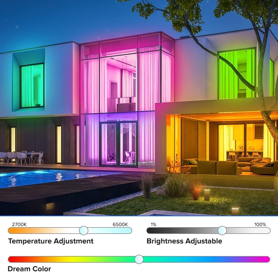 BTF-LIGHTING Kit de Controlador LED RGBW SPI WiFi de 2,4 GHz DR04W y Mando de Panel Inteligente de Pared WR01RF para Tiras LED RGBW SMD FCOB SK6812 WS2814, etc. Control de 4 Zonas, Alexa y Google Home