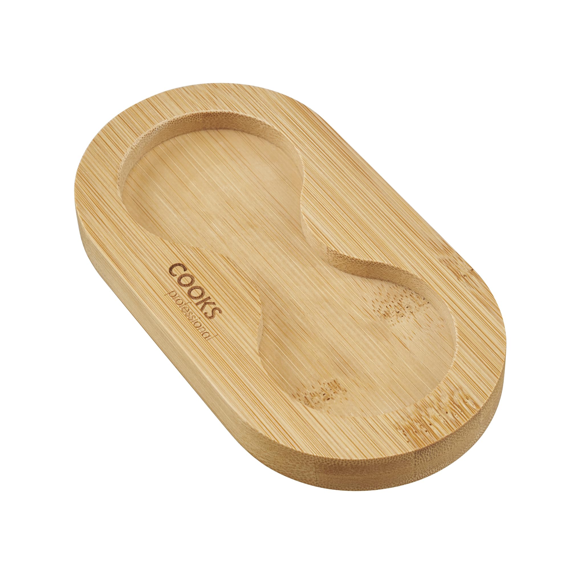 Cooks Professional Bamboo Salt & Pepper Mill Tray - 16cm - Brown