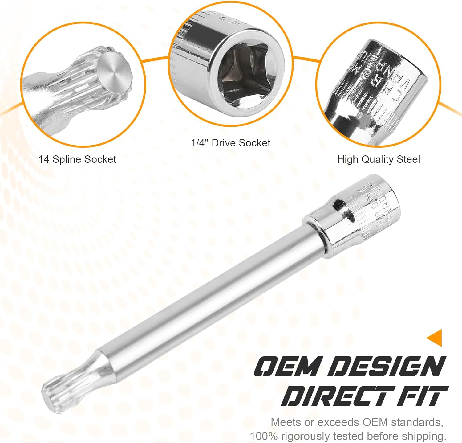DPS6 Dual Clutch Transmission Reset Tool for Ford Focus DPS6 6DCT250 Transmission Tools DSG Dual Clutch Transmission Actuator Motor Release Unlock Tool 6mm 14 Spline Socket
