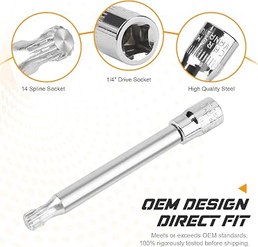 2PCS AE8Z-7C604-A Automatic Transmission Clutch Actuators A/B + DPS6 Dual Clutch Transmission Reset Tool 1/4'' Drive and 3/8 Drive