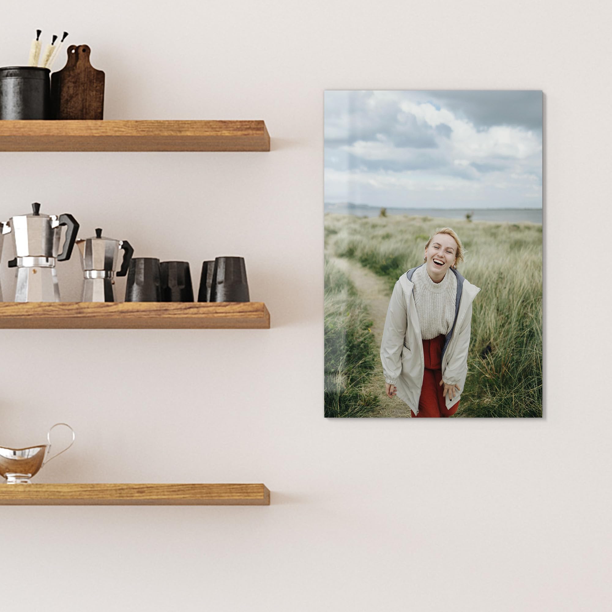 DEQORI Glas-Magnettafel 40x60 Cm Mit Eigenem Foto & Text | Personalisierbar | Beschreibbar & Magnetisch | Inkl. Magnete, Stift, Tuch