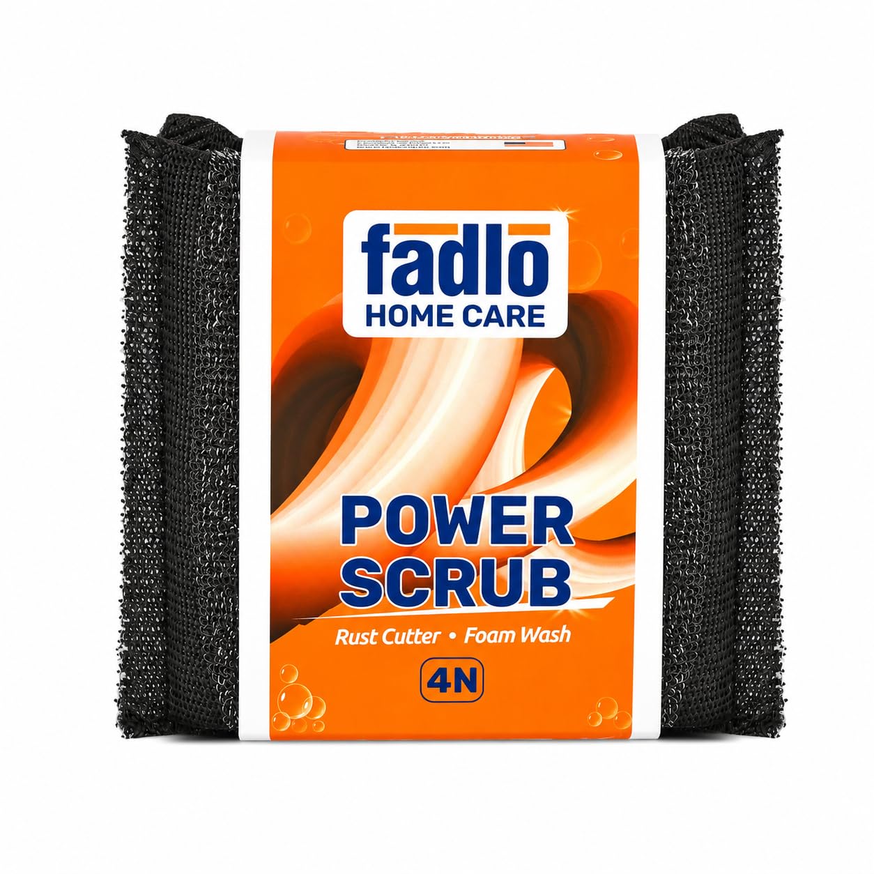 Fadlo Power Scrub Steel Scrubber Pad for Kitchen Cleaning | Heavy Duty Steel Foam Scrub Pad for Utensils, Grill, Pans & Cookware | Rust & Stain Cleaning | Pack of 4 | Black-image-34