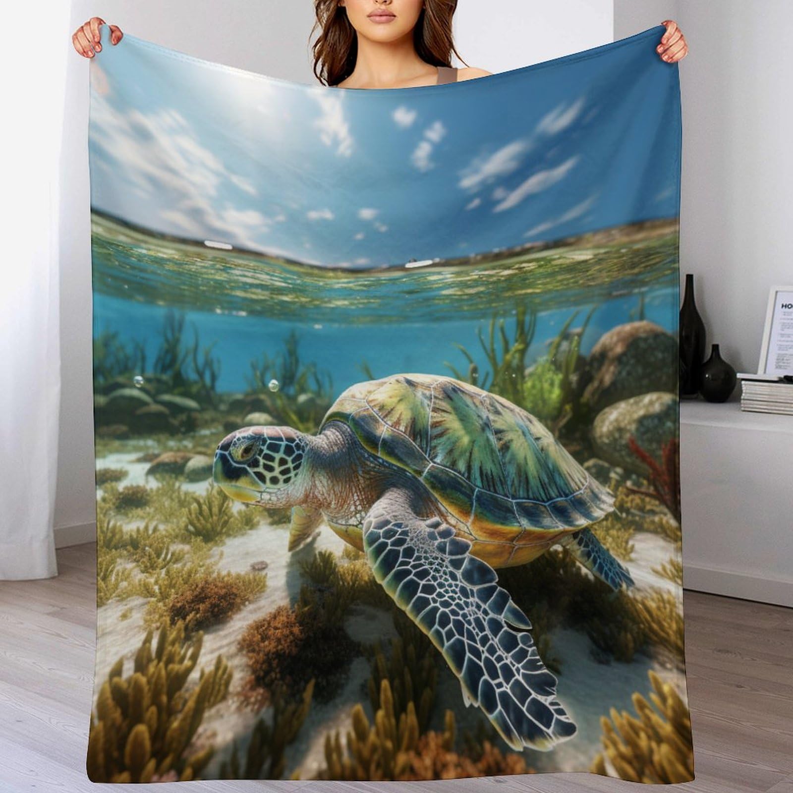 Plaid en flanelle isolant thermique contre le froid de l'hiver taille 140×180 cm