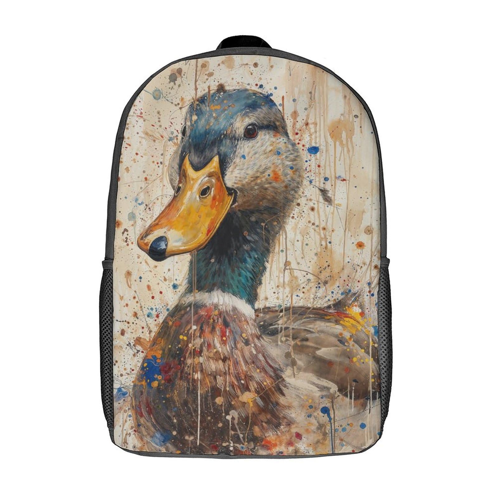 B.Duck - Zaino per bambini, motivo: anatra 3D, per la scuola e i viaggi, Giallo, B