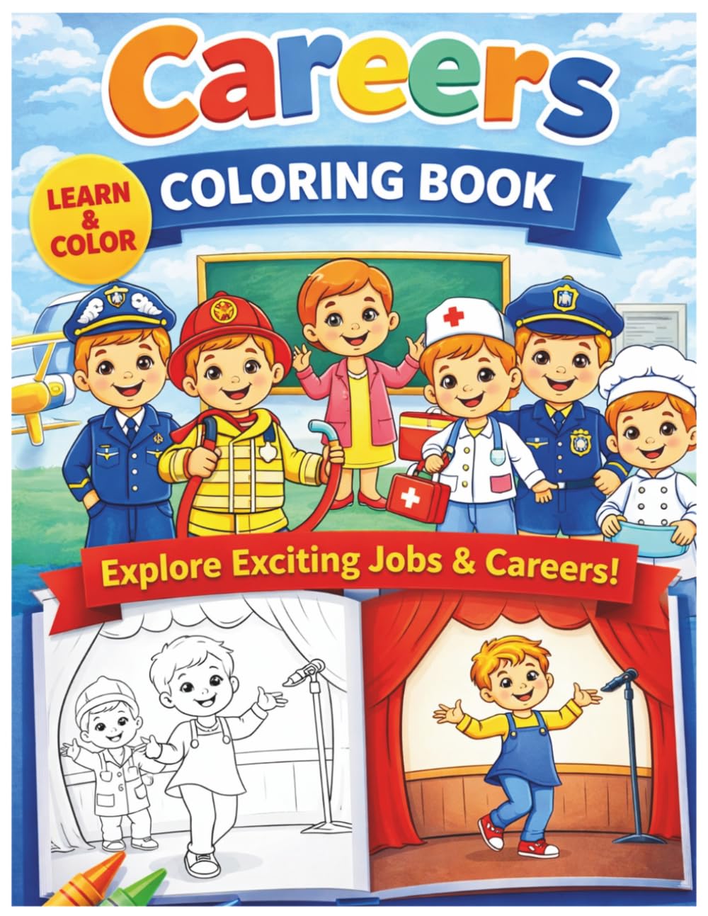 Careers Coloring Book for Kids: Learn About Jobs While Having Fun Coloring (Ages 4–8) (My First Jobs Series)