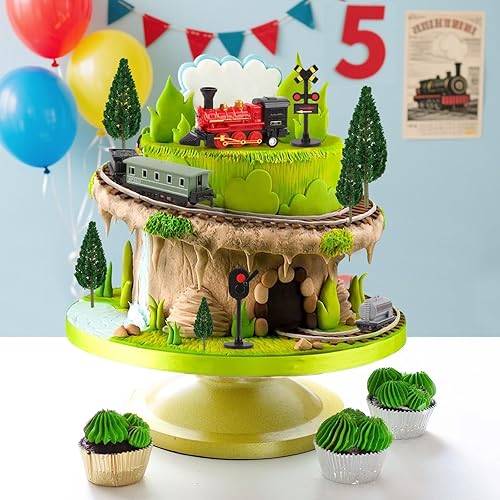 Miniatura 149 de Hooqict 26 piezas de decoraciones de pasteles de los años 80 y 90, decoraciones retro de los años 80 de hip hop con bolas de purpurina para cupcakes