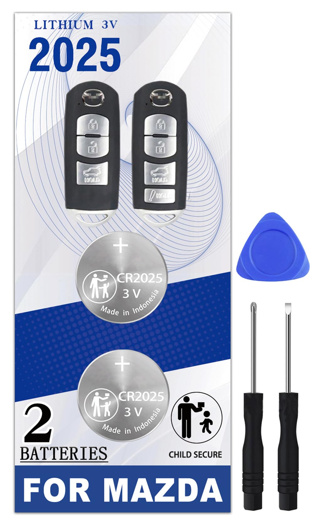 Amazon.com: Pinochi Key Fob Replacement Batteries for Mazda (2003