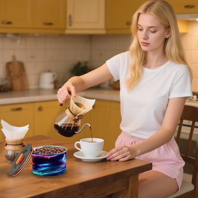 ALAZA Neon Wolf Coffee Canister 17oz Acero Inoxidable miniatura 9