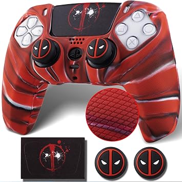 YoRHa Non-Slip Silicone Cover for PS5 Controller with Thumbstick Caps * 2 & Sticker * 1 Depool