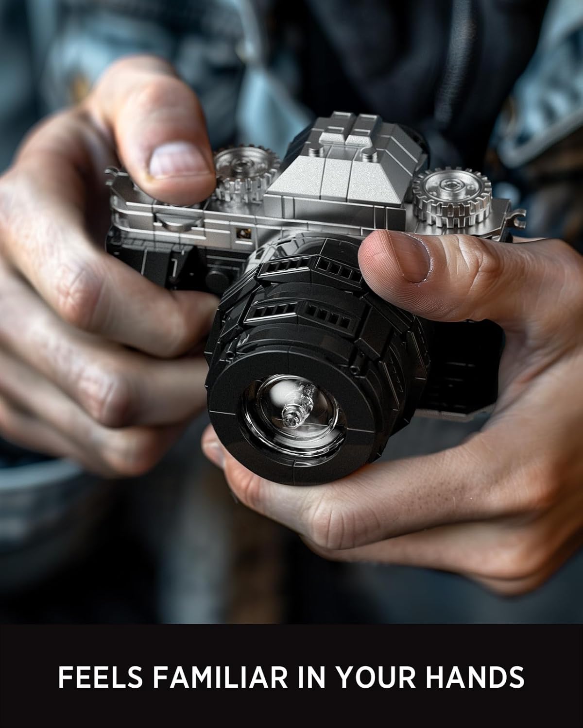 Nifeliz Cameras Building Set for Adults, 2 Collectible Camera Models to Build and Display, Creative Gift for Photographers (816PCS, NF10277A)