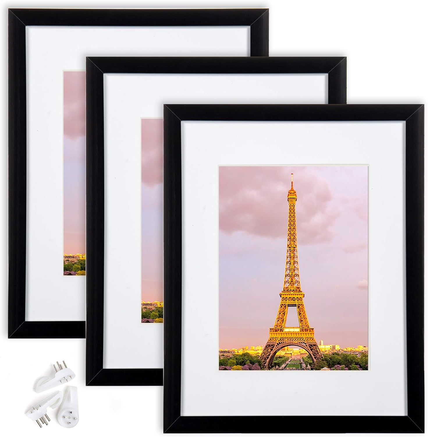 upsimples 8.5x11 Picture Frame Set of 3 Bundle with 9x12 Picture Frame Set of 5