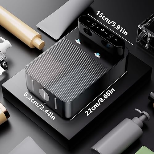 Miniatura 2 de YIKHOM Dispensador de jabón automático de montaje en pared, dispensador de sensor eléctrico sin contacto para cocina y baño, bomba desinfectante de