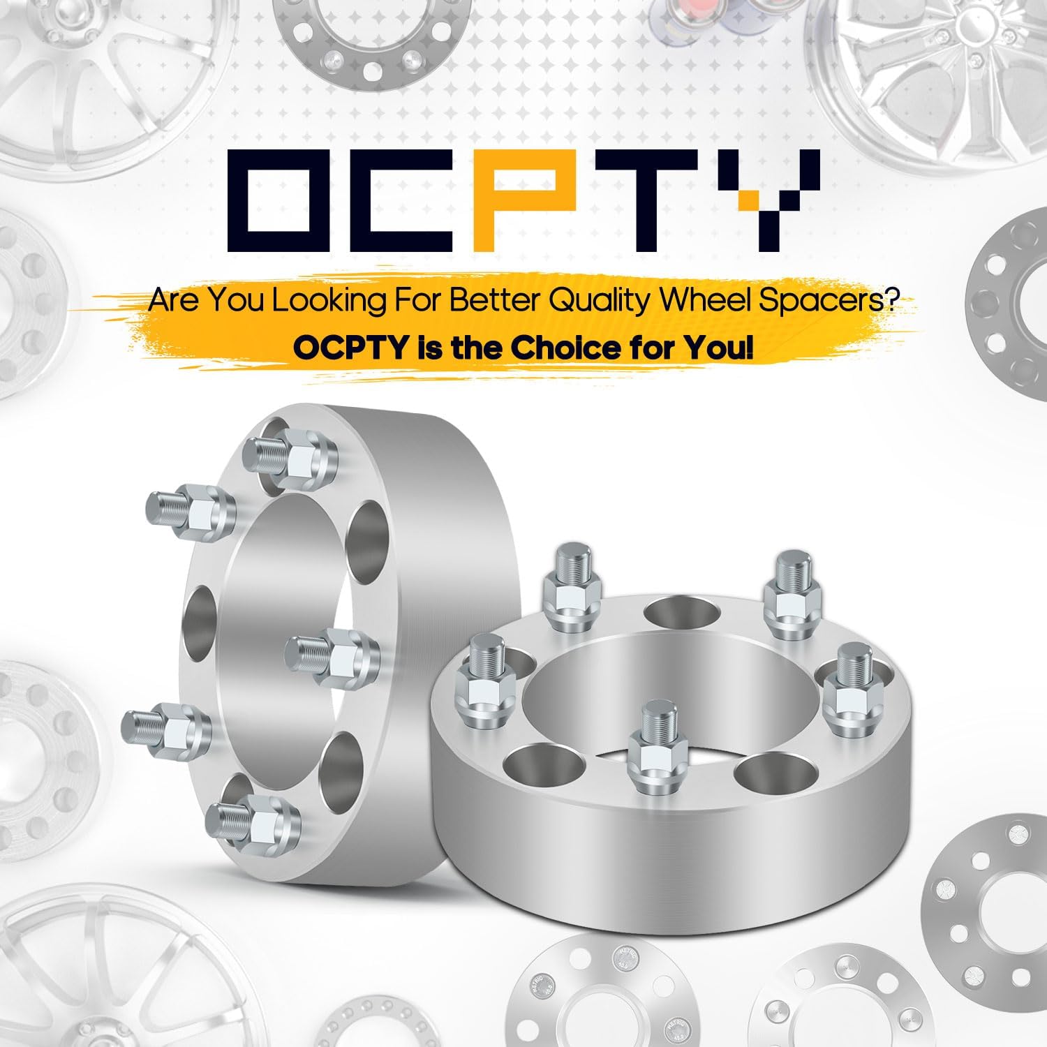 OCPTY 5x5.5 Wheel Spacers Adapters 2 inch Real Forged Spacers with 12x1.25 ThreadSize 108mm Hub Bore fits 1998-2004 for Tracker 2PCS