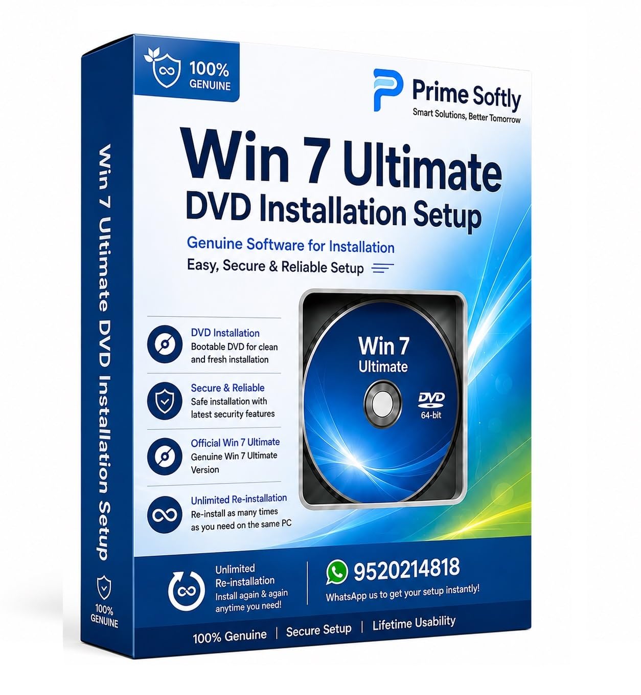 Win 7 Ultimate Fresh Installation DVD | Bootable Setup Disc | Desktop & Laptop Compatible | Fast Installation & Recovery Support-picture-15