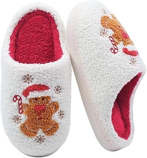 House Slippers for For Women & Teenagers | Non-Slip Cozy Warm Fuzzy Indoor/Outdoor Shoes Holiday Gift Slippers