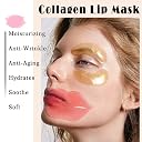 Lip Mask 20Pcs, Collagen Lip Mask for Dry Lip, Lip Sleep Mask, Crystal Lip Pads for Moisturizing, Anti-Wrinkle, Anti-Aging, Firms & Hydrates Lips, Pink gallery image