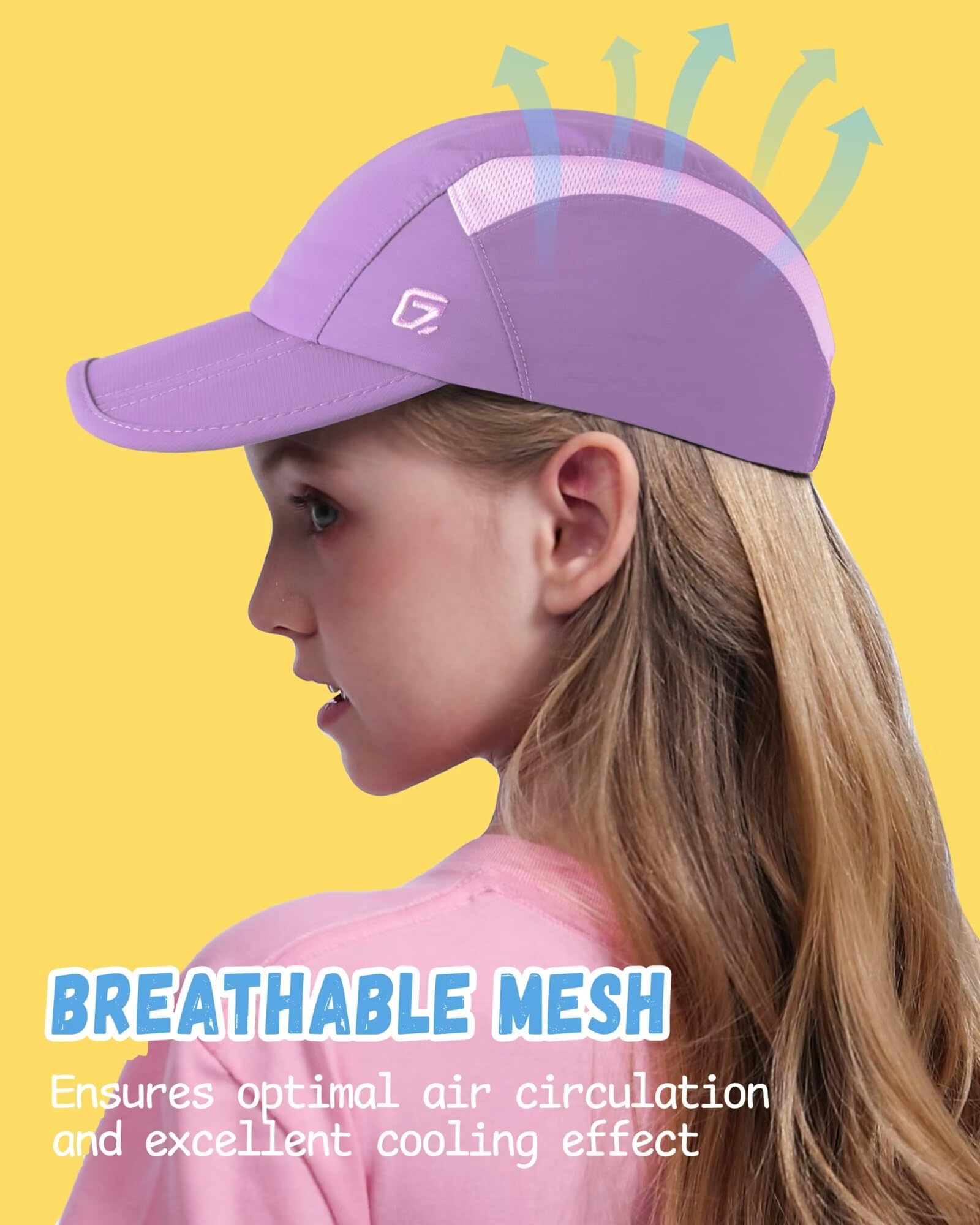 Gorra para niños UPF50+ Plegable protección Solar Ligera Transpirable 2-9 años