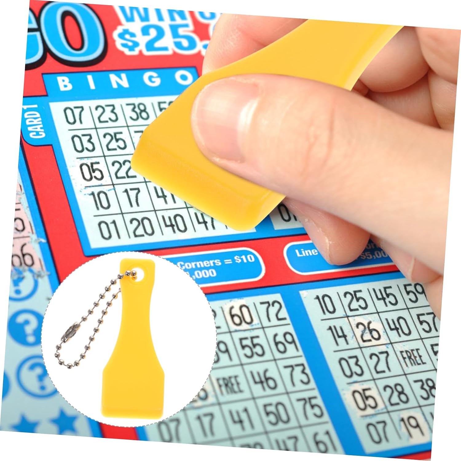 50pcs Lottery Ticket Scratcher Tools Keychain Scratch Off Tool for Easy Ticket Scraping Design for Labels Stickers and Paint Removal Compact and Lightweight