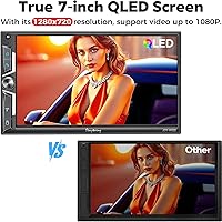 Vista 10 de SJoyBring Estéreo QLED de doble DIN para automóvil de 7 pulgadas, inalámbrico Apple CarPlay y Android Auto, 240 W 4.2 CHN, SWC, Bluetooth, radio