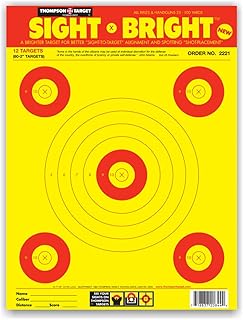 Sight Bright - Paper Gun Range Shooting Targets 9x12 Inch (12 Pack)