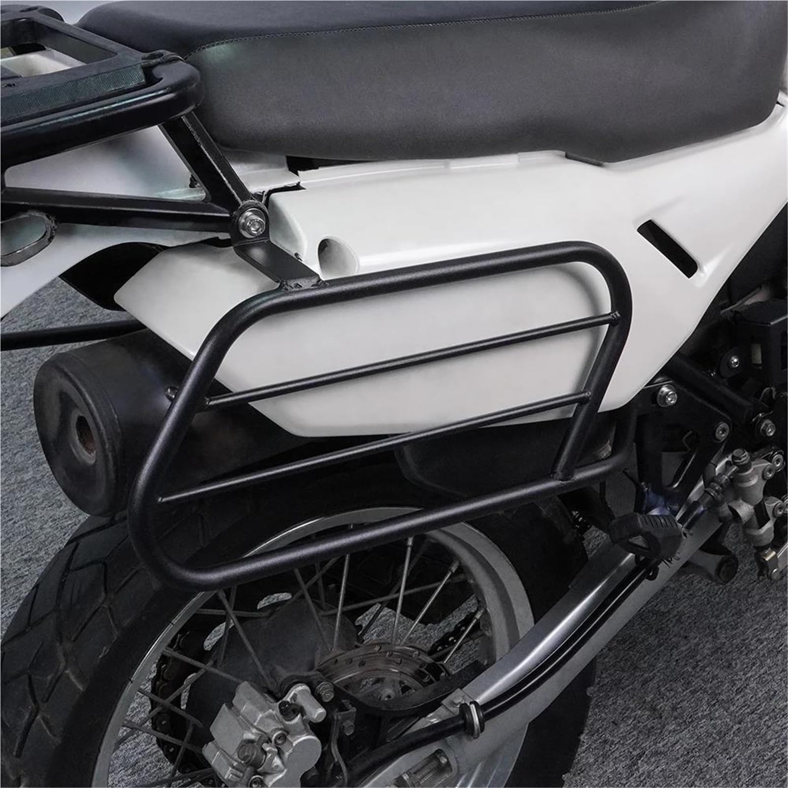 estantes Laterales Soporte Maletero Equipaje Bastidores Alforjas para KLR650 1987-2018 | Portaequipajes laterales traseros, ligeros y resistentes, dispersan la presión