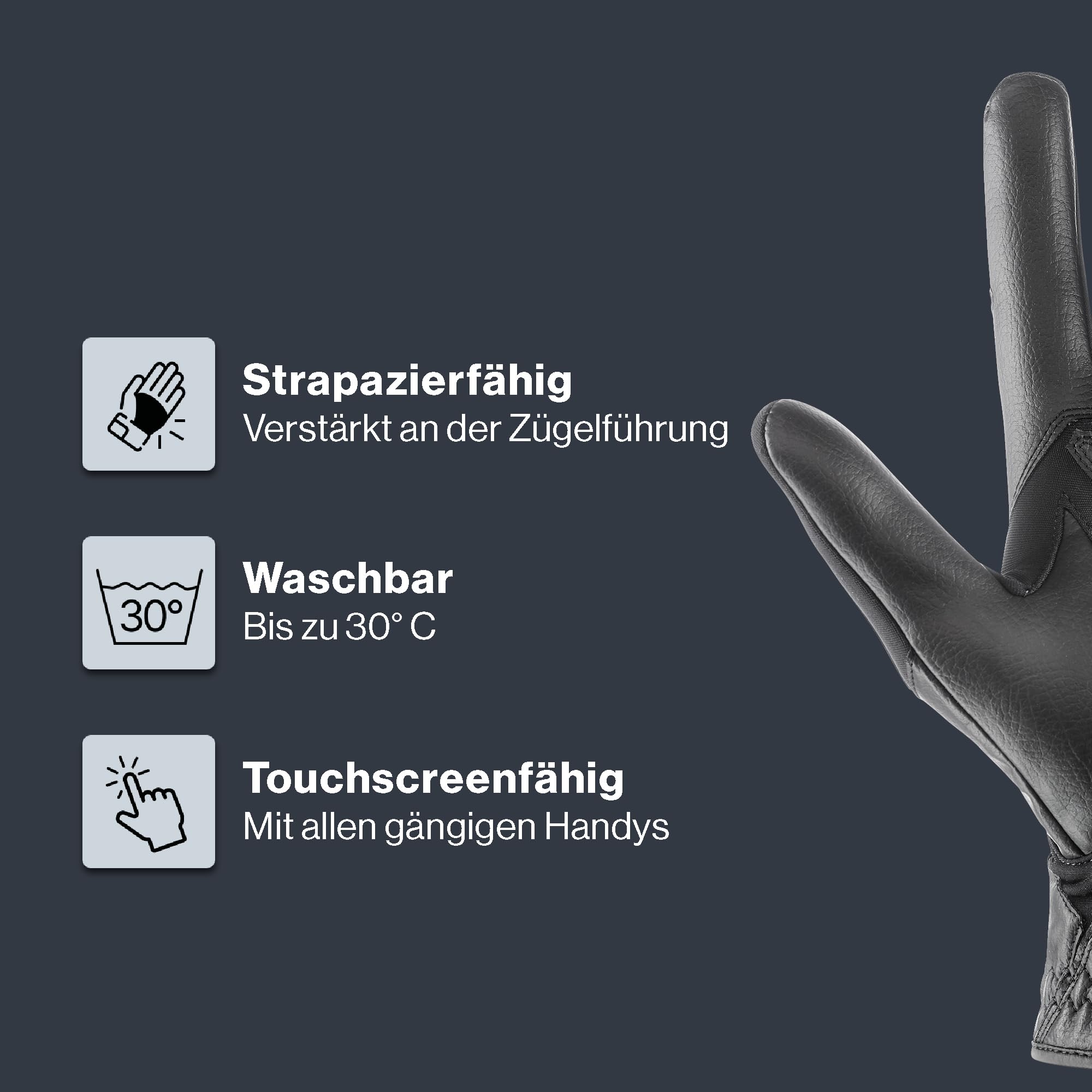 uvex ventraxion Plus - Flexibler Reithandschuh für Damen und Herren - exzellenter Grip & strapazierfähig - touchscreenfähig - 4D-Stretch& Soft-Touch Meterial