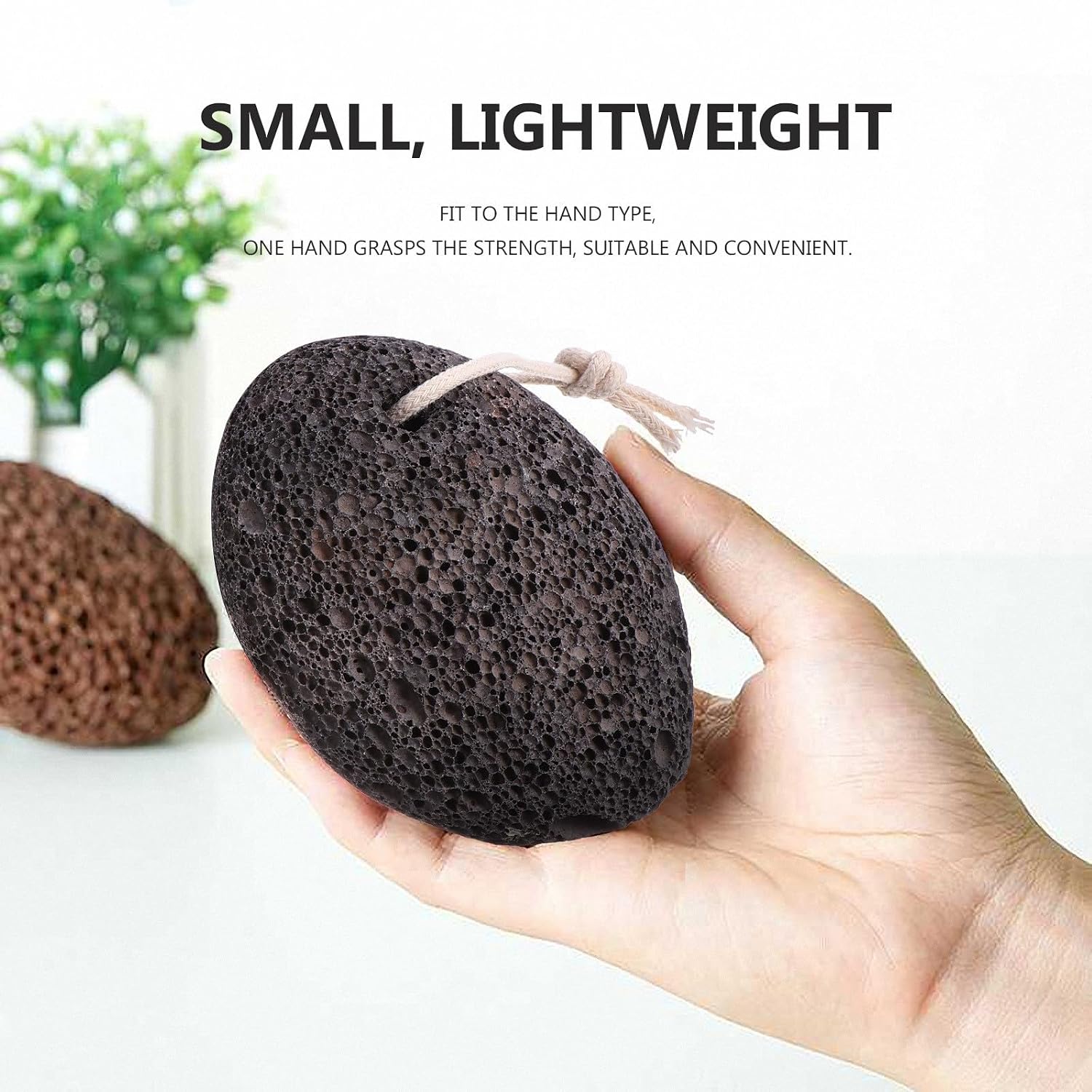 2pcs Black Natural Pumice Stone Foot Scraper Dead Skin Callus Remover Foot File Pedicure Tool for Home Use