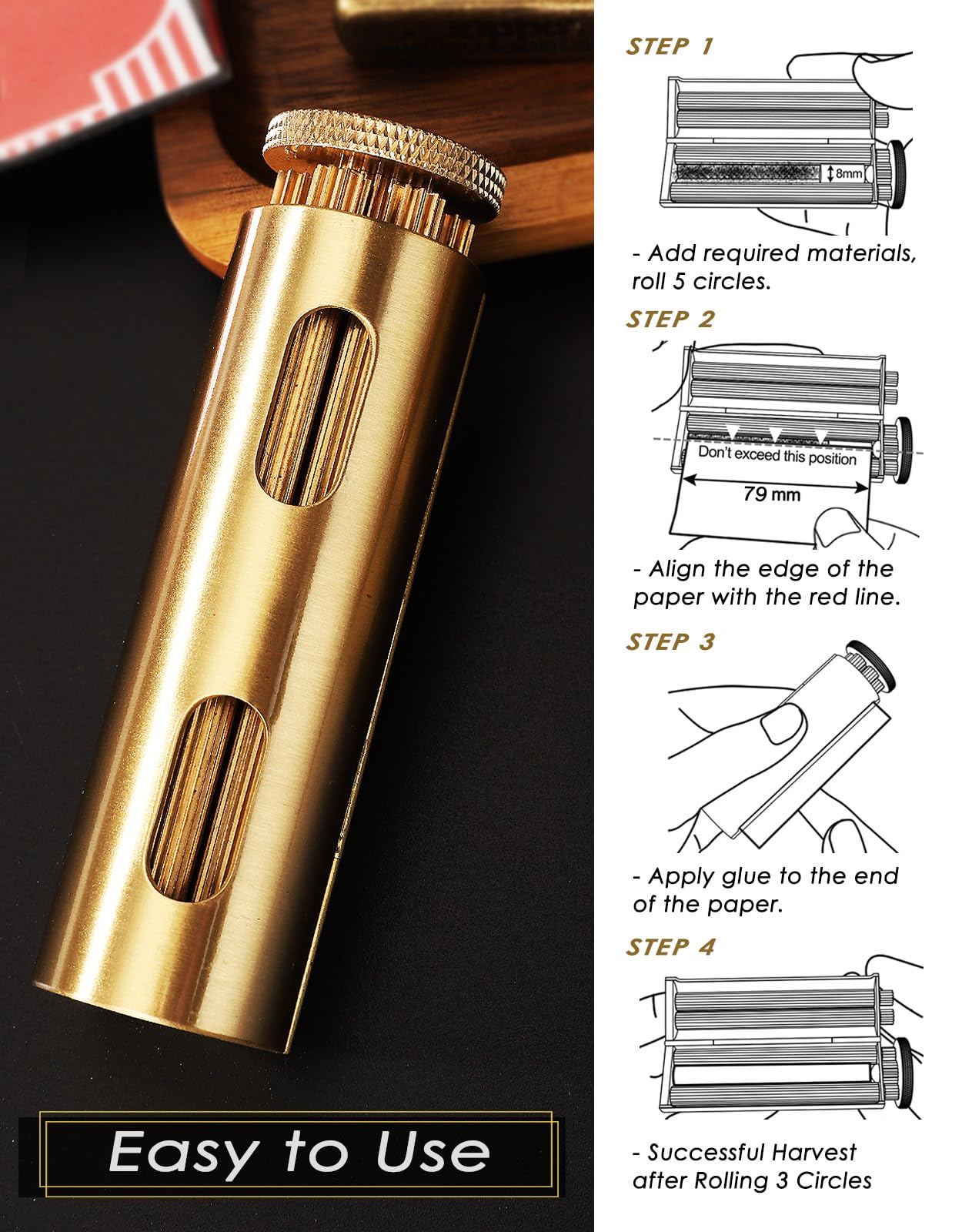 vintage metal cigarette roller Amazon.com: Vintage Cigarette Roller 79 mm, Brass Cigarette Rolling Machine,  Pure Copper Joint Roller Machine, Solid Brass Roller, Use with 79 mm  Papers, Elegant and Luxurious Tobacco Roller for Men and Women :