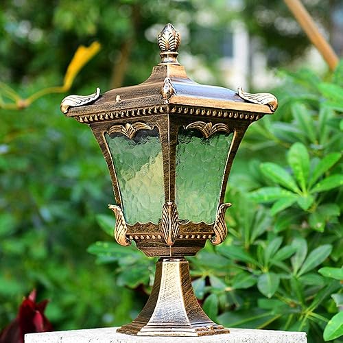 Miniatura 5 de Lámpara de poste para exteriores, farol LED para exteriores, impermeable, lámpara de pilar retro, enchufable, patio, decoración de jardín, poste de