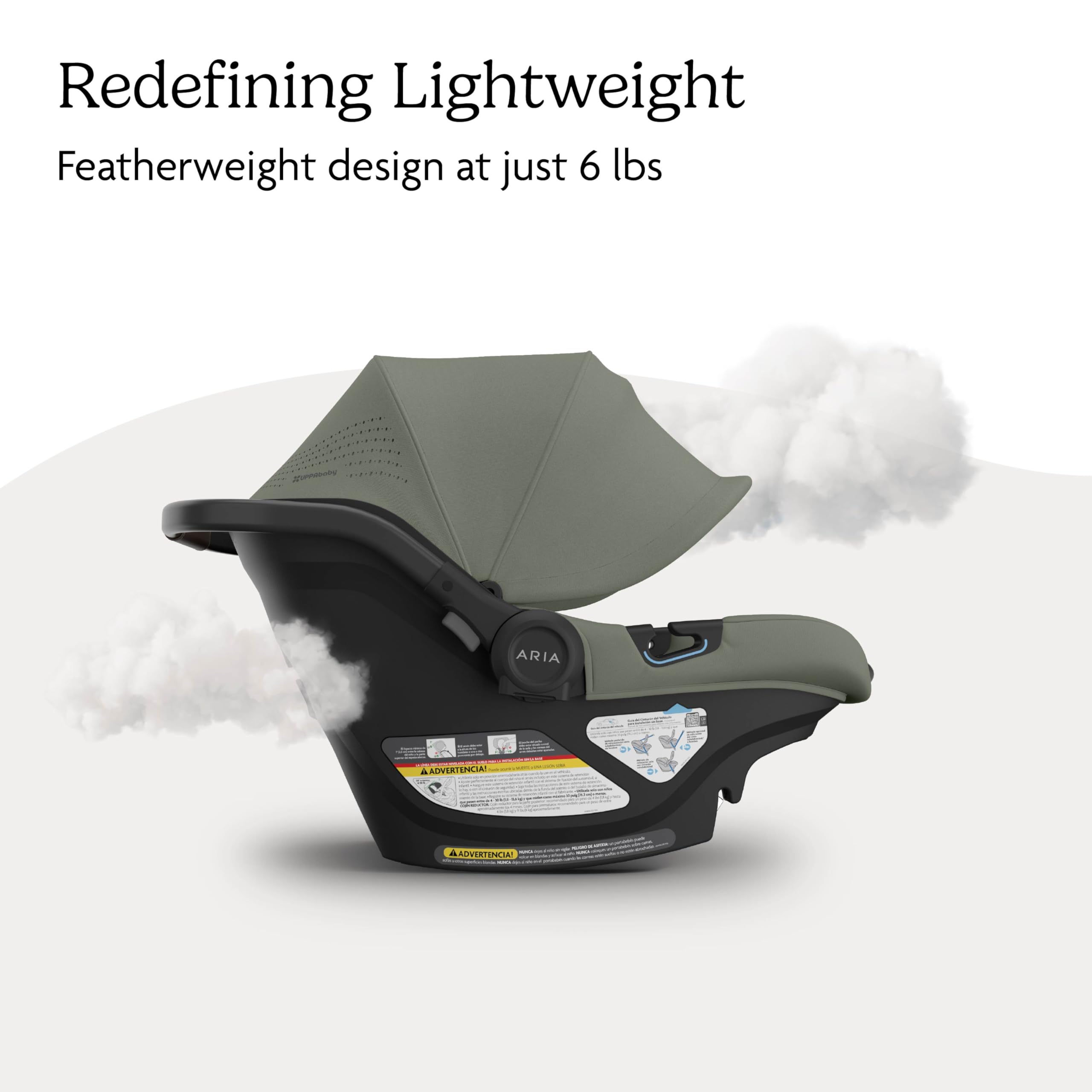 UPPAbaby Aria V2 Lightweight Infant Car Seat - Load Leg & Cover - Evelyn