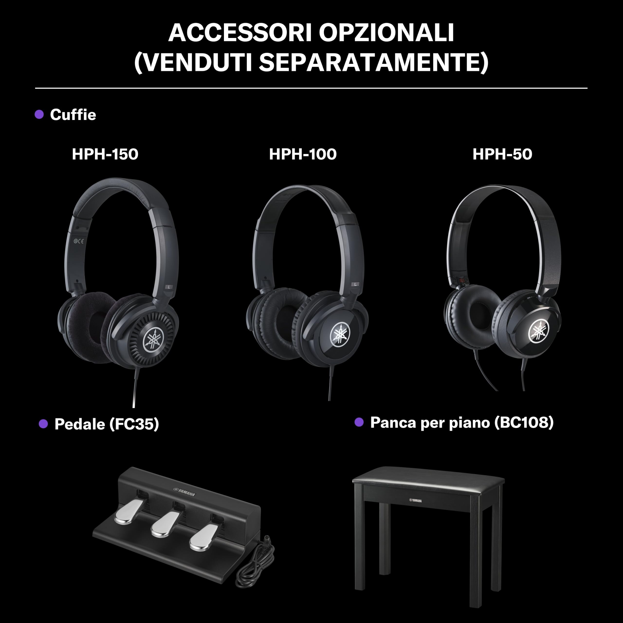 YAMAHA YDP-S36 Pianoforte Digitale – 88 Tasti Pesati GHS, Suono CFX Concert Grand, Design Slim, Bluetooth, 3 Pedali, Ideale per Casa e Principianti – Nero