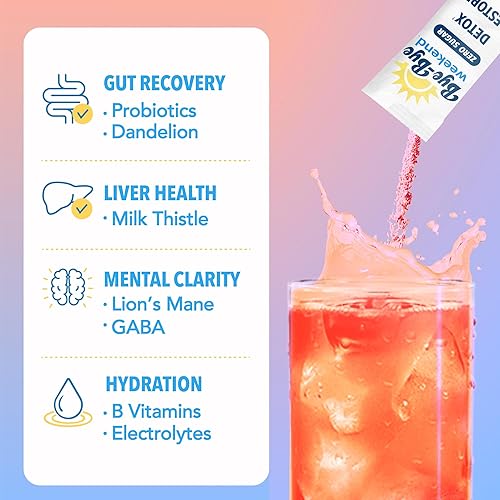 Miniatura 3 de Mezcla de bebida de recuperación e hidratación, paquete de 4 electrolitos, probióticos, vitaminas para el hígado y el intestino, adiós a la fatiga,