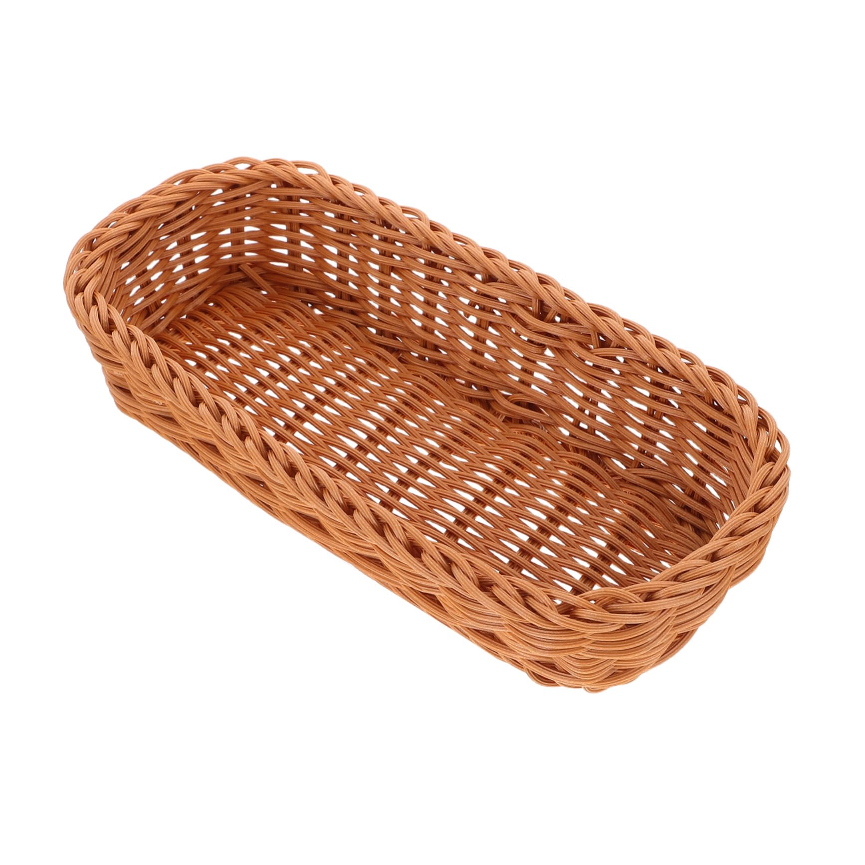 Cesta de Almacenamiento Tejida de Plástico para Cubiertos y Palillos Diseño Compacto y Ligero Color Natural Organizador Práctico para Cocina Elegante
