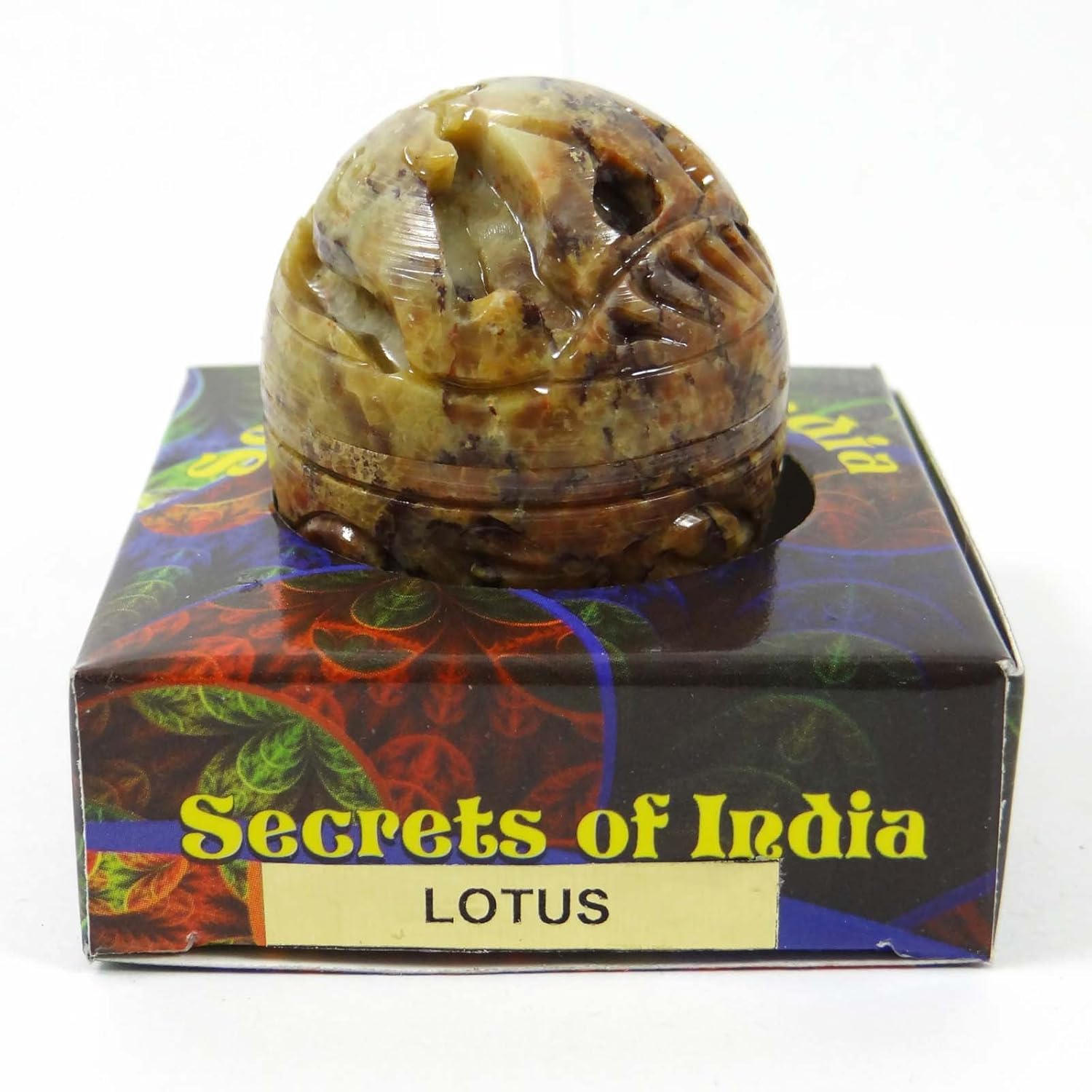Natural Lotus Solid Perfume Body Musk In Stone Jar 8 Gms
