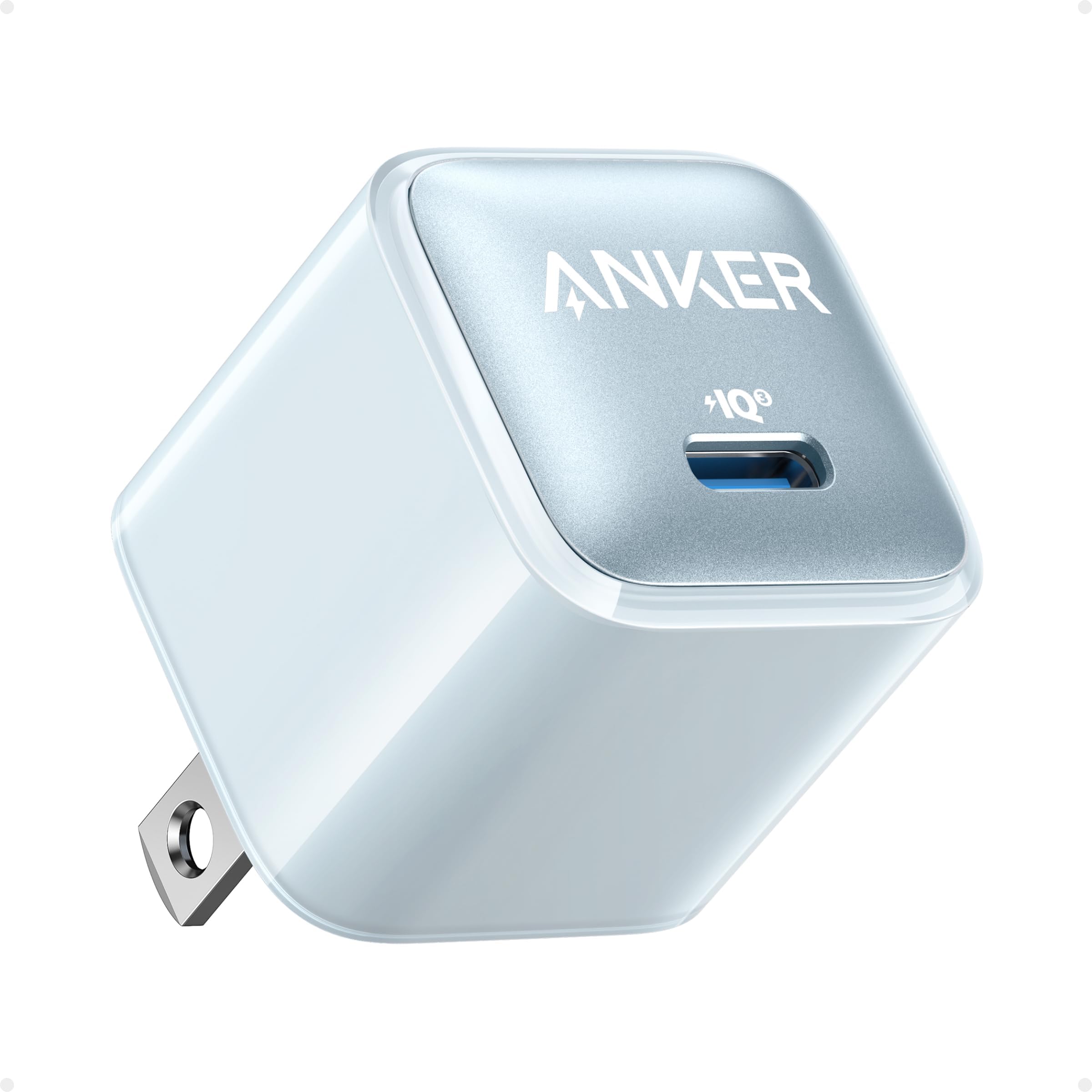 Anker USB C Charger Block, 20W PIQ 3.0 Compact Fast Charging for iPhone 17/16 and More Series, Galaxy, Pixel 4/3, iPad (Cable Not Included)