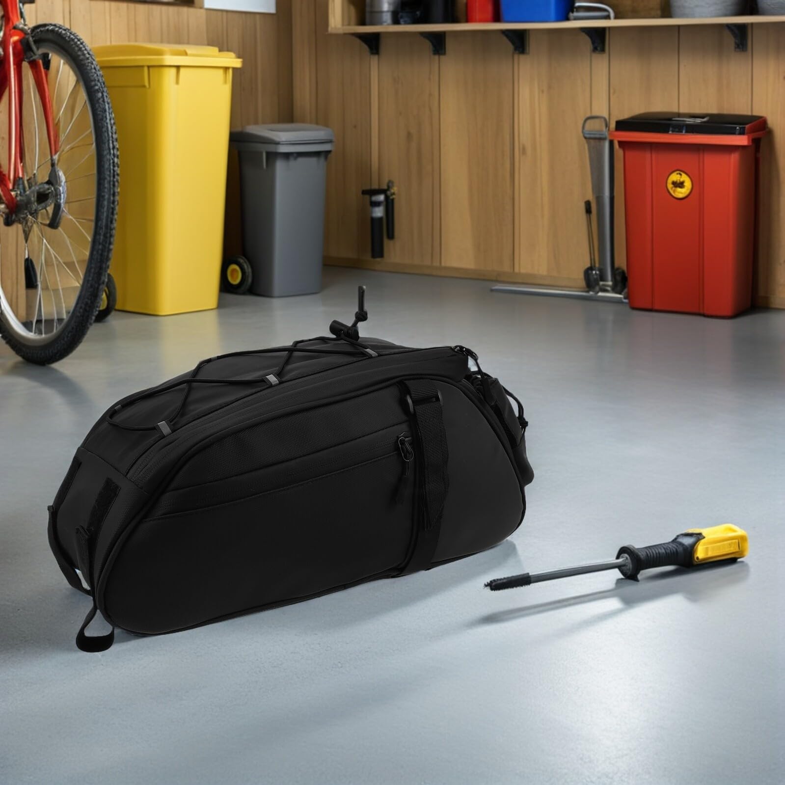 Mipcase Borsa da Sella per Bici da Corsa Borsa da Portapacchi Posteriore per Mountain Bike Ampi Scomparti Compatibile Portapacchi per Ciclismo Turismo e Pendolari