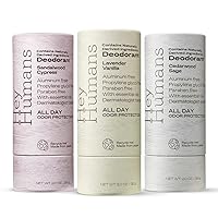 Vista 27 de Hey Humans Desodorante, desodorante sin aluminio para mujeres y hombres, contiene ingredientes de origen natural, control de olor todo el día