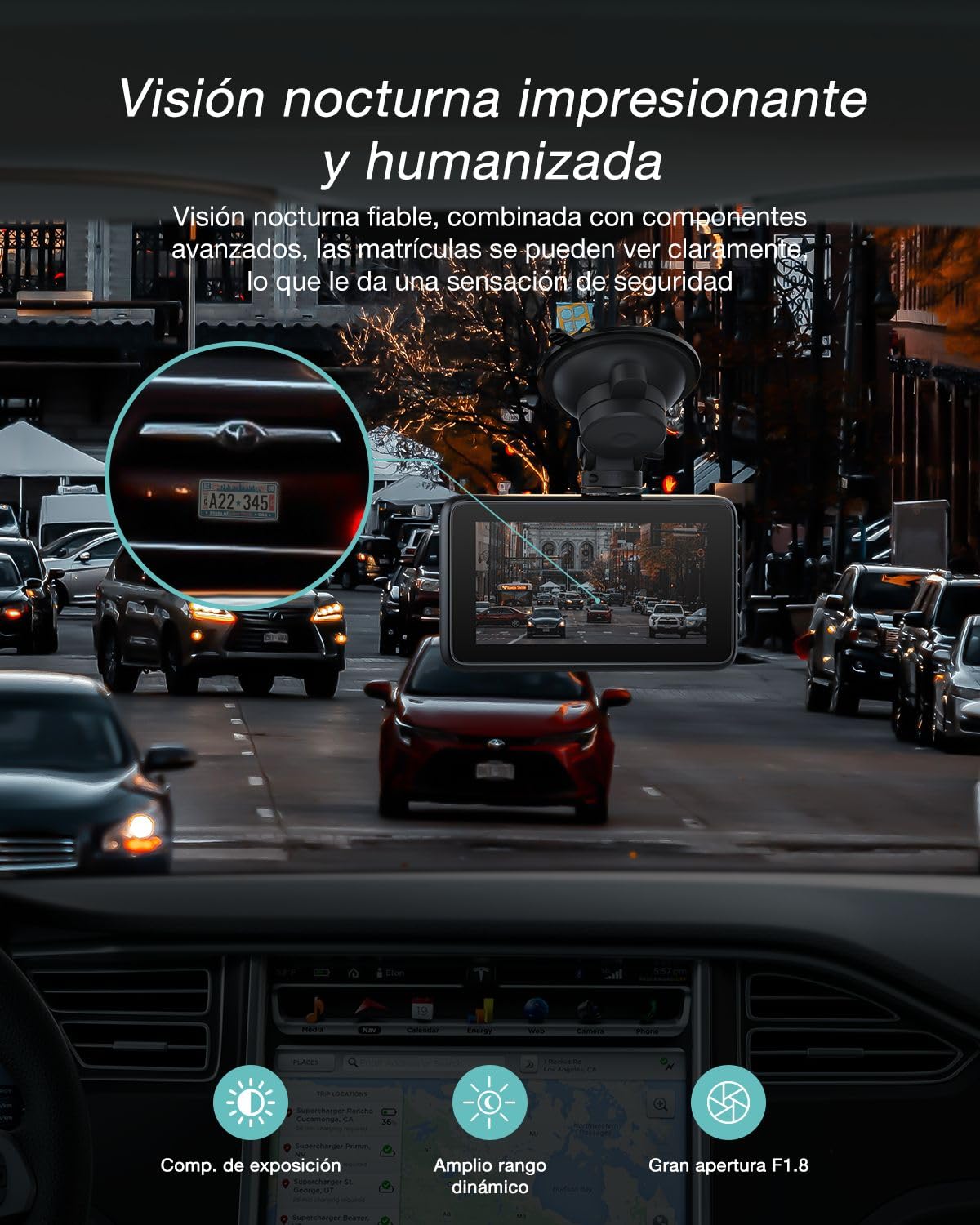 iZEEKER Dashcam 4K, WiFi Cámara de Salpicadero 2160P para Coches, Dash CAM Coche con App, Visión Nocturna, WDR, Grabación en Bucle, Monitor de Aparcamiento, Sensor G, Tarjeta MicroSD de 32 GB