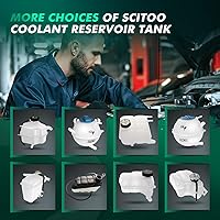 Vista 7 de SCITOO Radiator Tank Coolant Recovery Overflow Reservoir Tank Coolant Reservoir Bottle [W/Sensor &with Cap] compatible with for BMW 525i