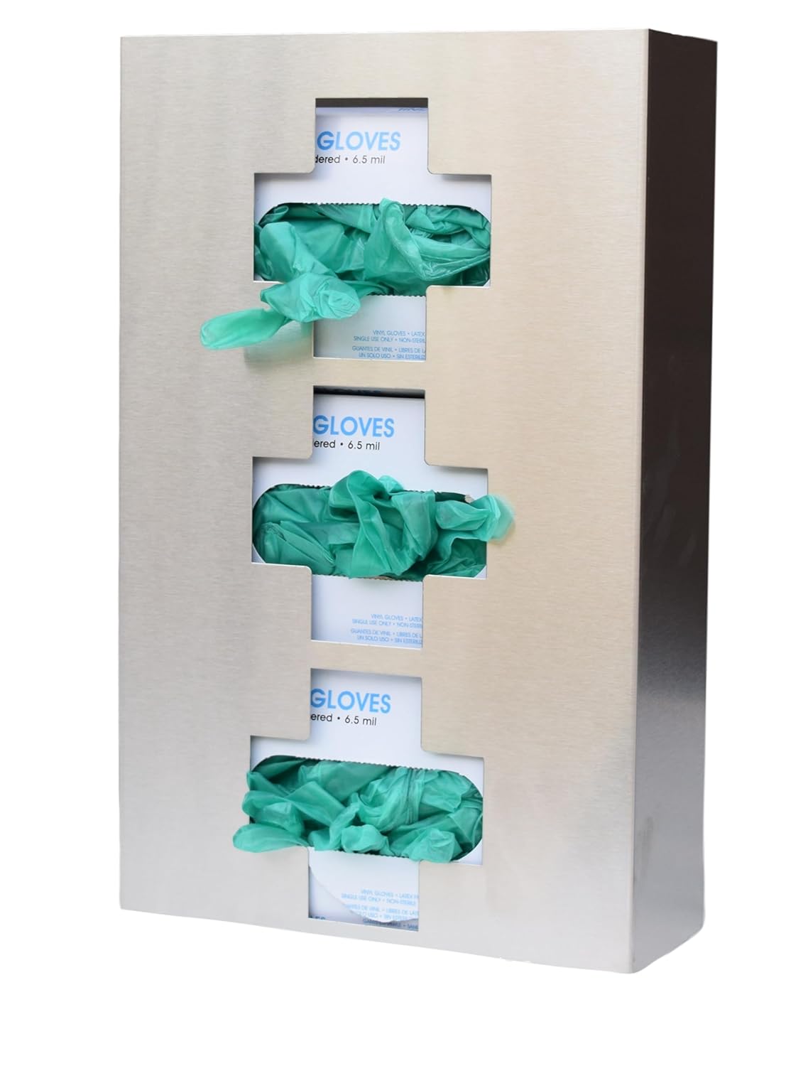 Omnimed American Made Stainless Steel"Medical Cross" Glove Box Dispenser (Triple)