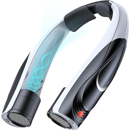 Portable Neck Fan- Hands Free Personal Fan, 6 Speeds 6000mAh Long-Lasting Battery Faster Cooling, USB-C Rechargeable, 360° Airflow, Quiet Gifts for Women Men Office Travel Outdoor