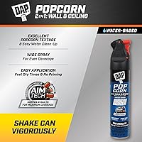 Vista 3 de DAP Spray Texture Palomitas de maíz a base de agua 2n1 para pared y techo con boquilla Aim Tech, blanco, 20 onzas (7079850025)